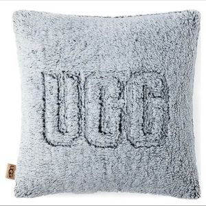 UGG Logo Shearling Throw Pillow NWOT